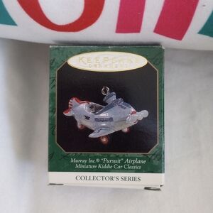 Hallmark Keepsake Ornament Miniature Kiddie Car Classics Pursuit Airplane Murray